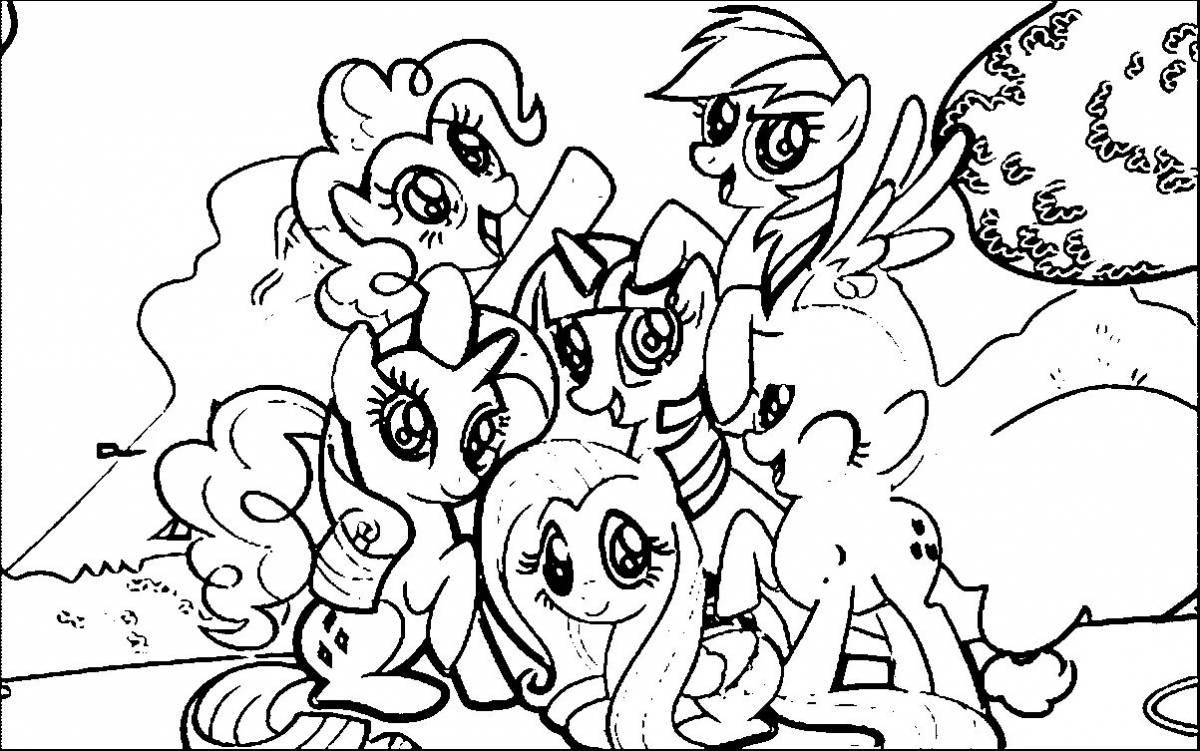 Fairytale coloring pony town