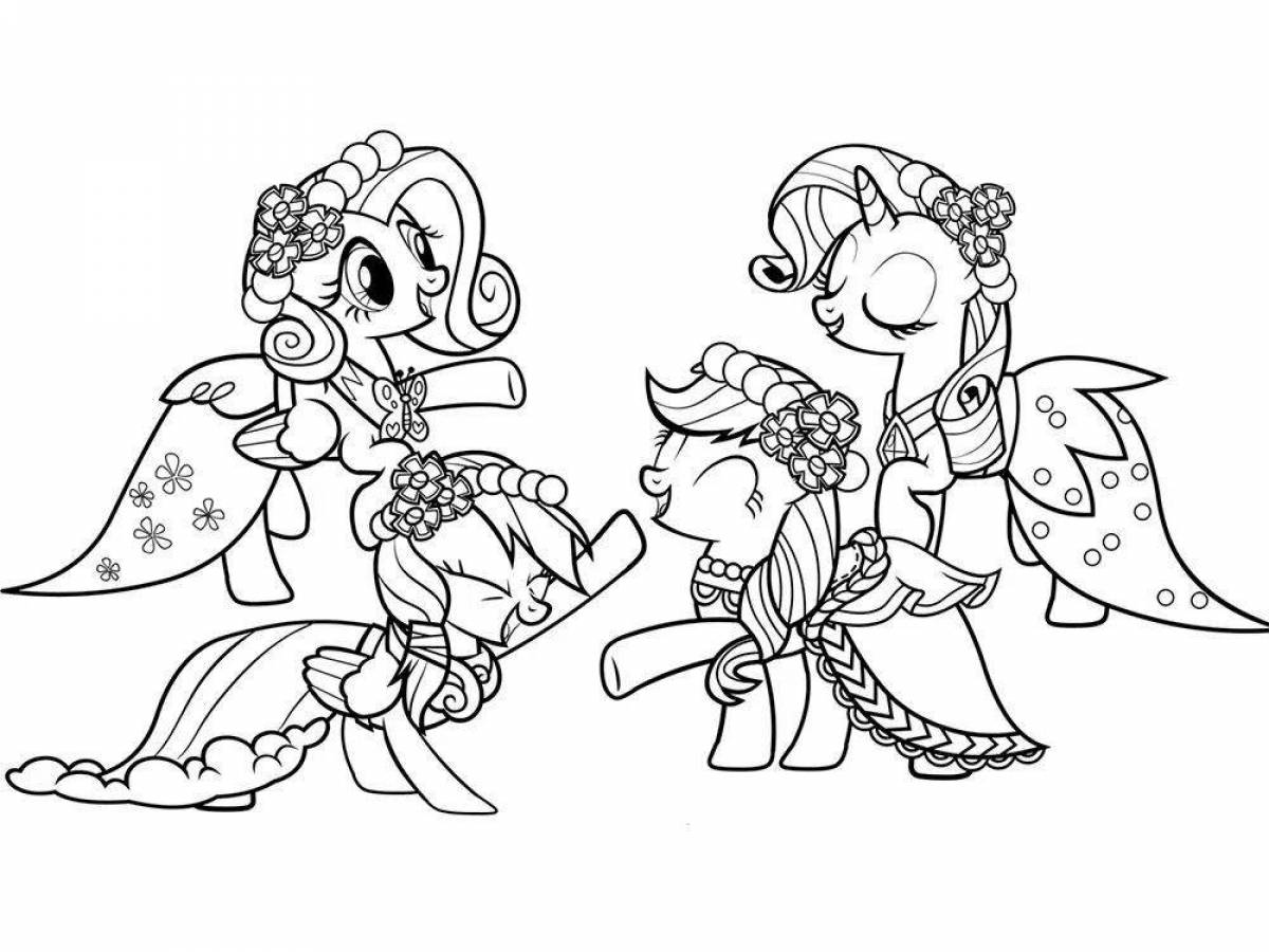 Charming pony town coloring book