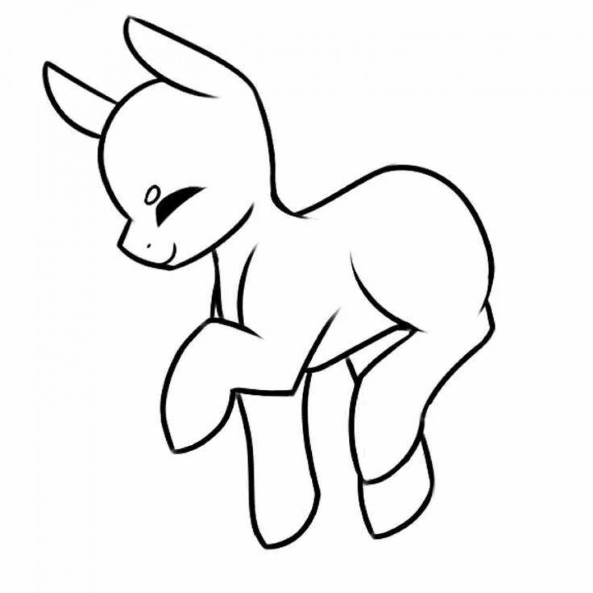 Наброски пони для рисования