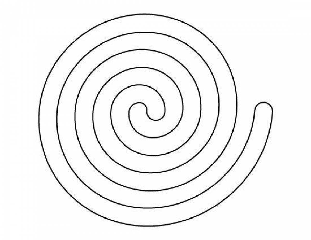 Charming spiral create coloring page
