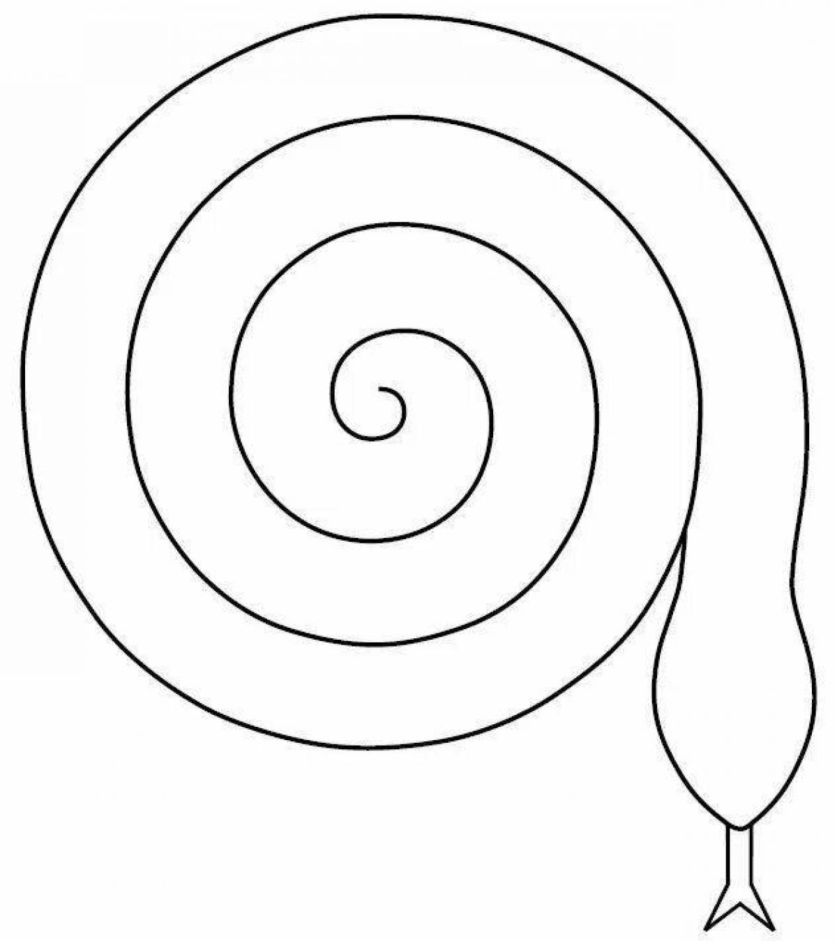 Beautiful spiral create coloring page