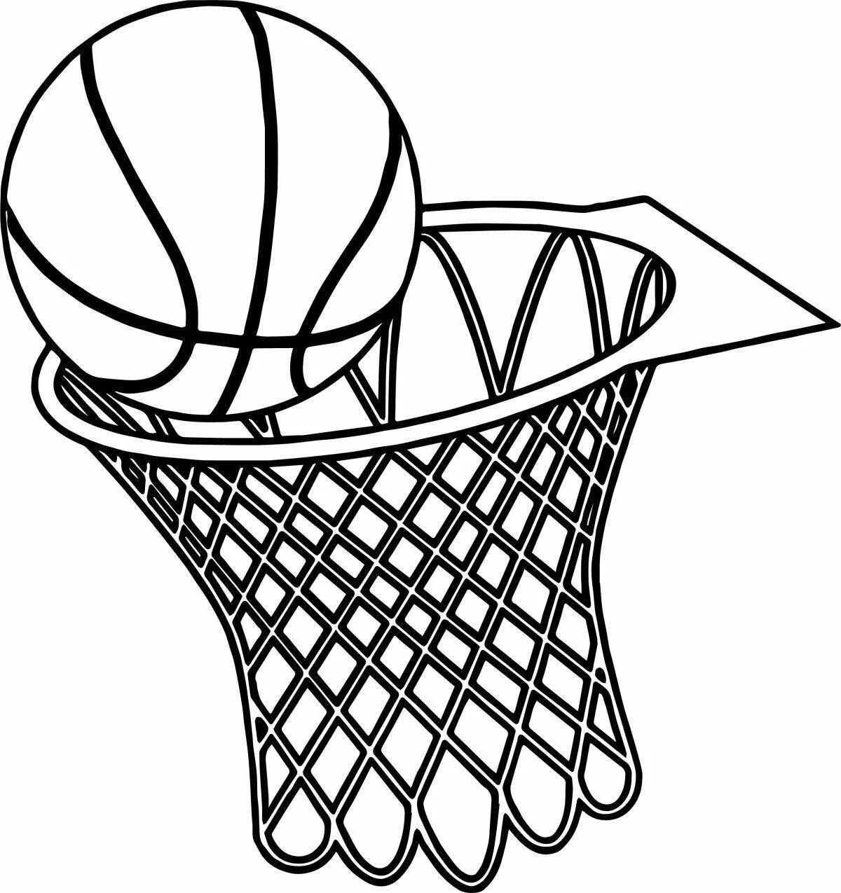 Dynamic sports equipment coloring page