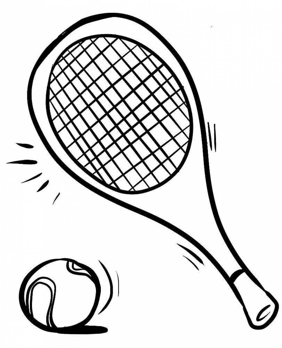 Adorable sports equipment coloring page