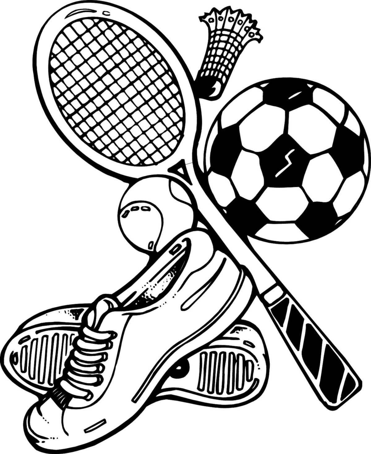 Coloring of sports equipment
