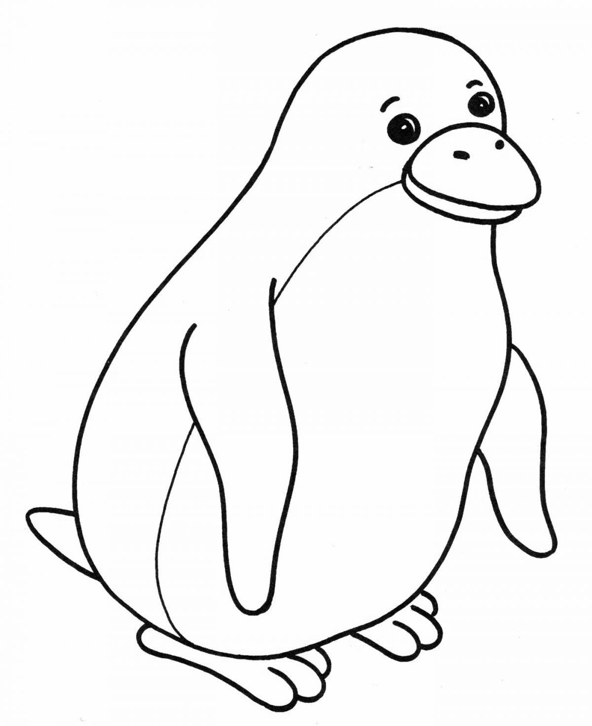 Cute penguin coloring book