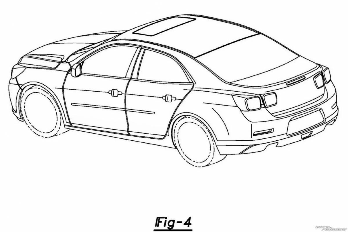 Chevrolet cruze bright coloring page