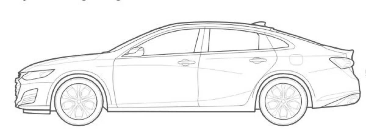 Coloring page glowing Chevrolet Cruze