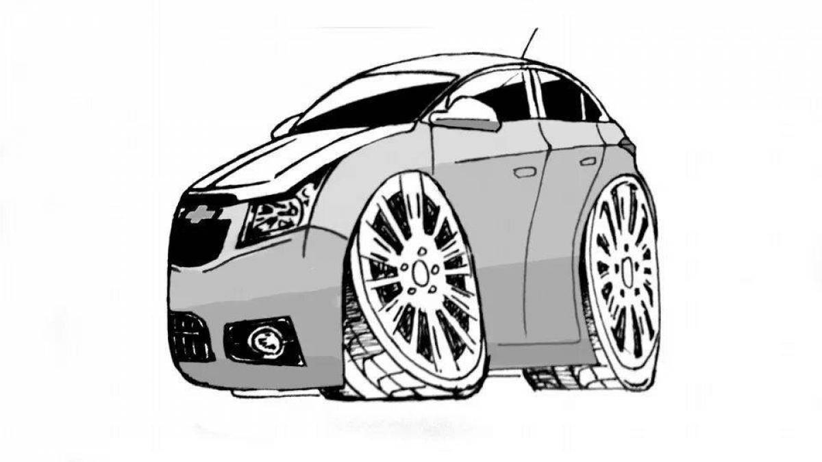 Chevrolet cruze shiny coloring page