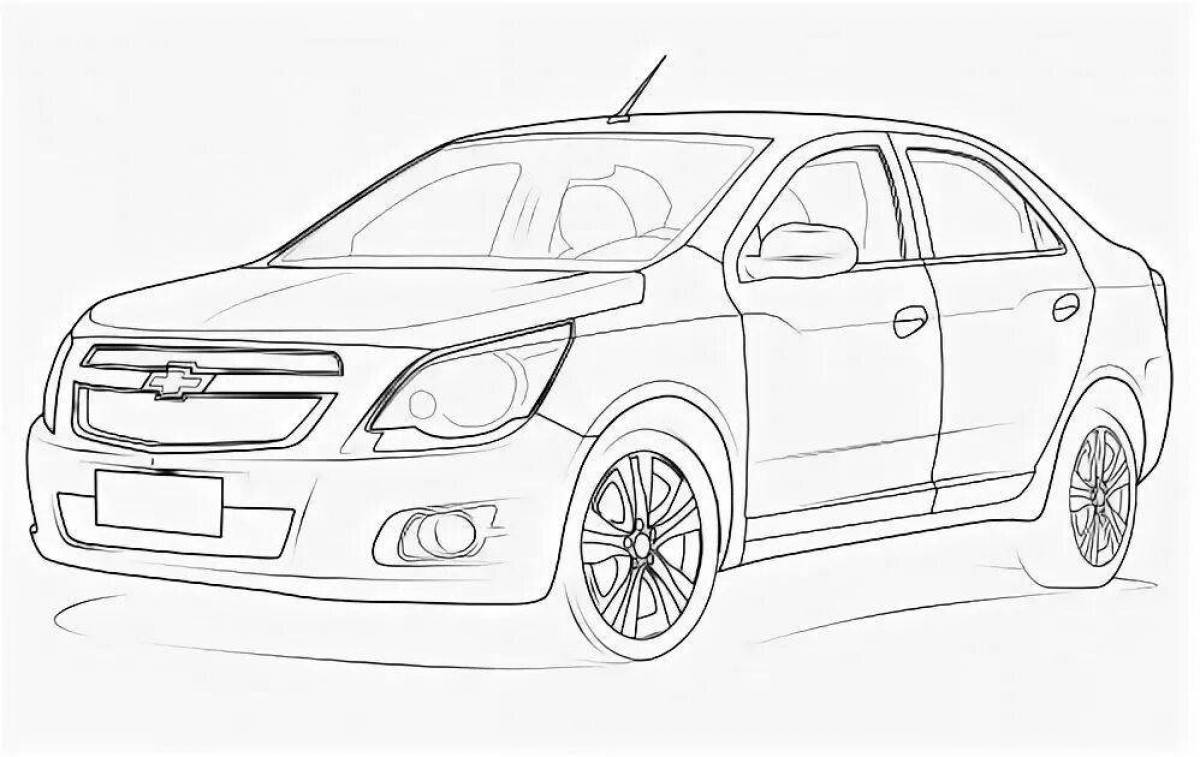 Раскраска Гоночная машина Chevrolet – Развивающие иллюстрации