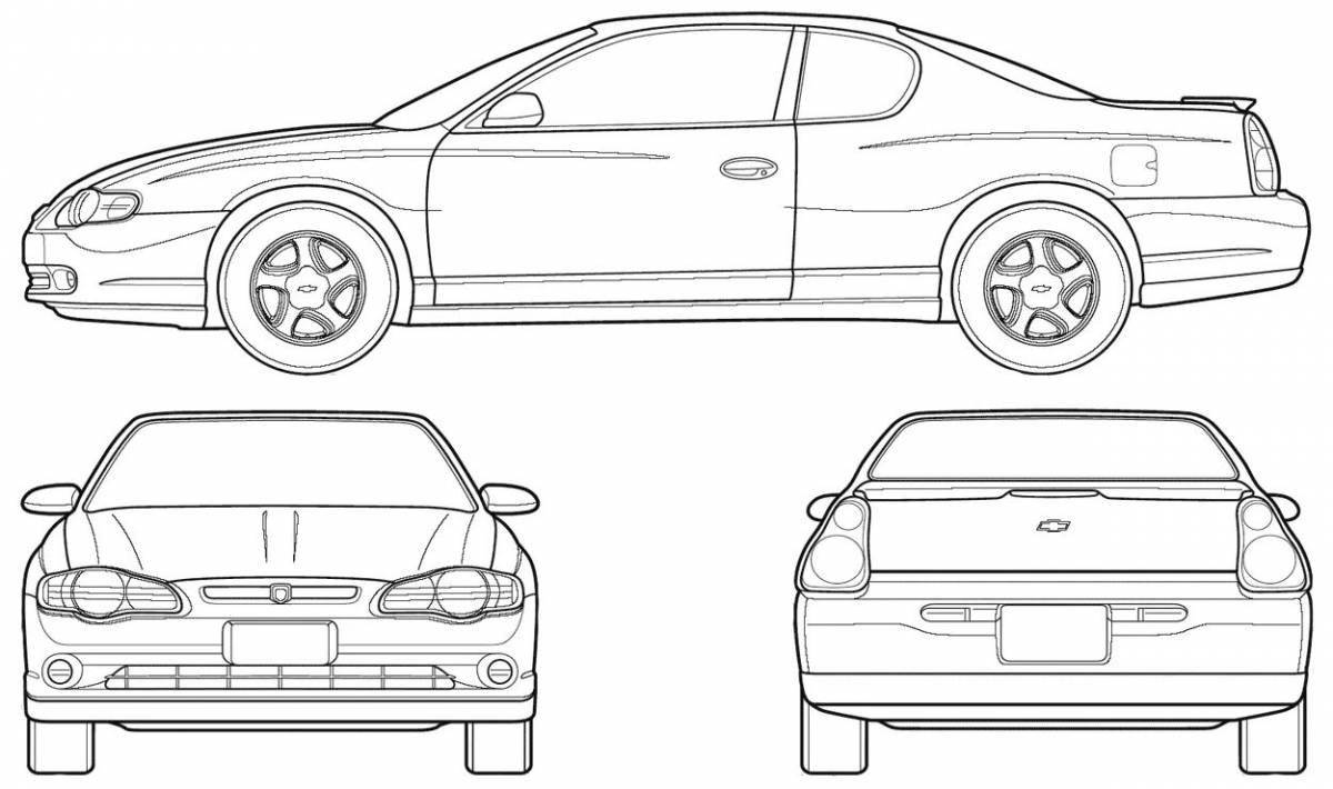 Coloring page energetic Chevrolet Cruze
