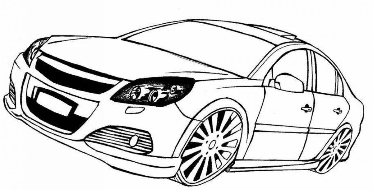 Animated chevrolet cruze coloring page