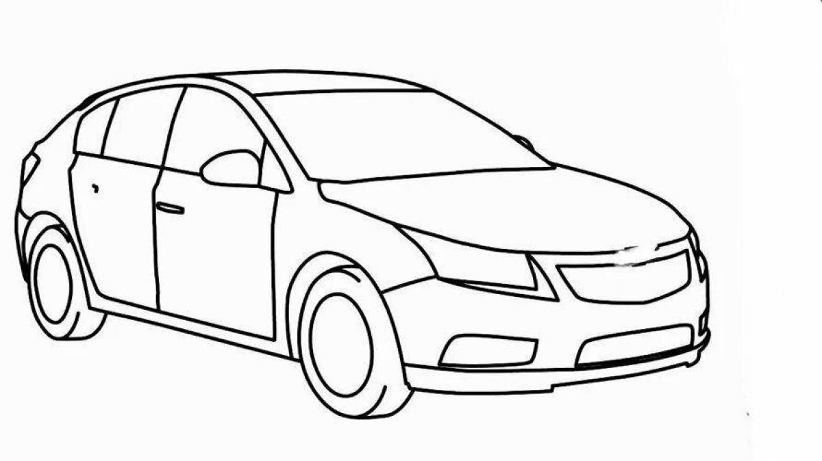 Coloring page exciting Chevrolet Cruze