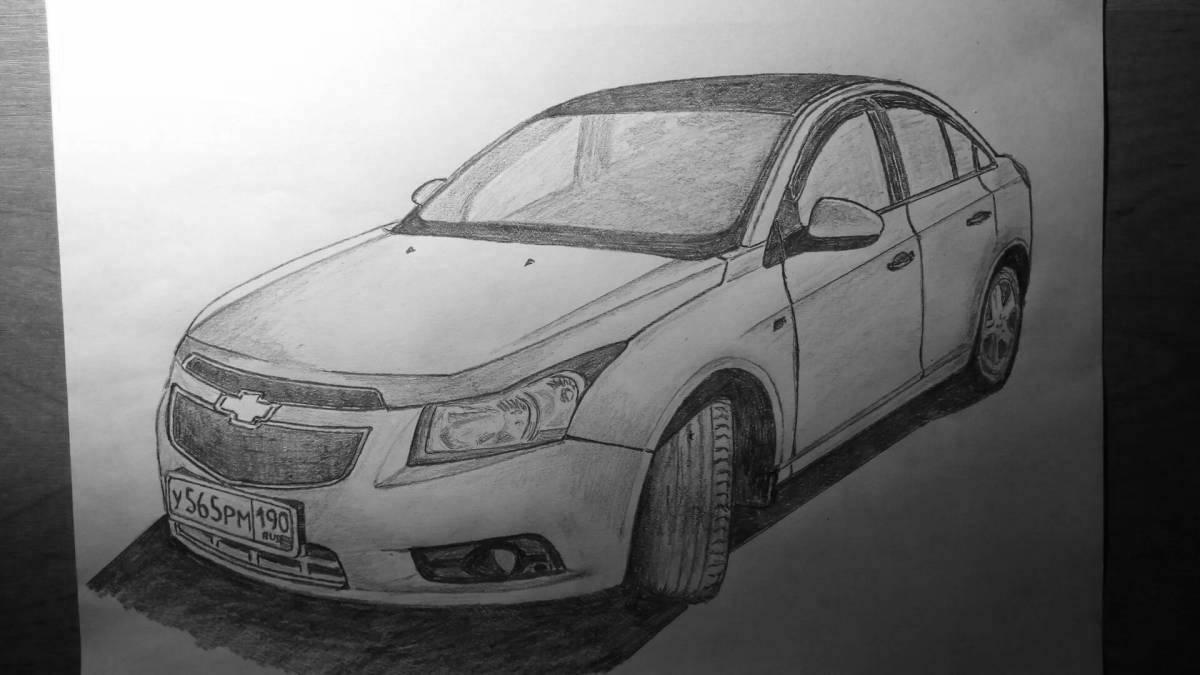 Stimulating chevrolet cruze coloring page