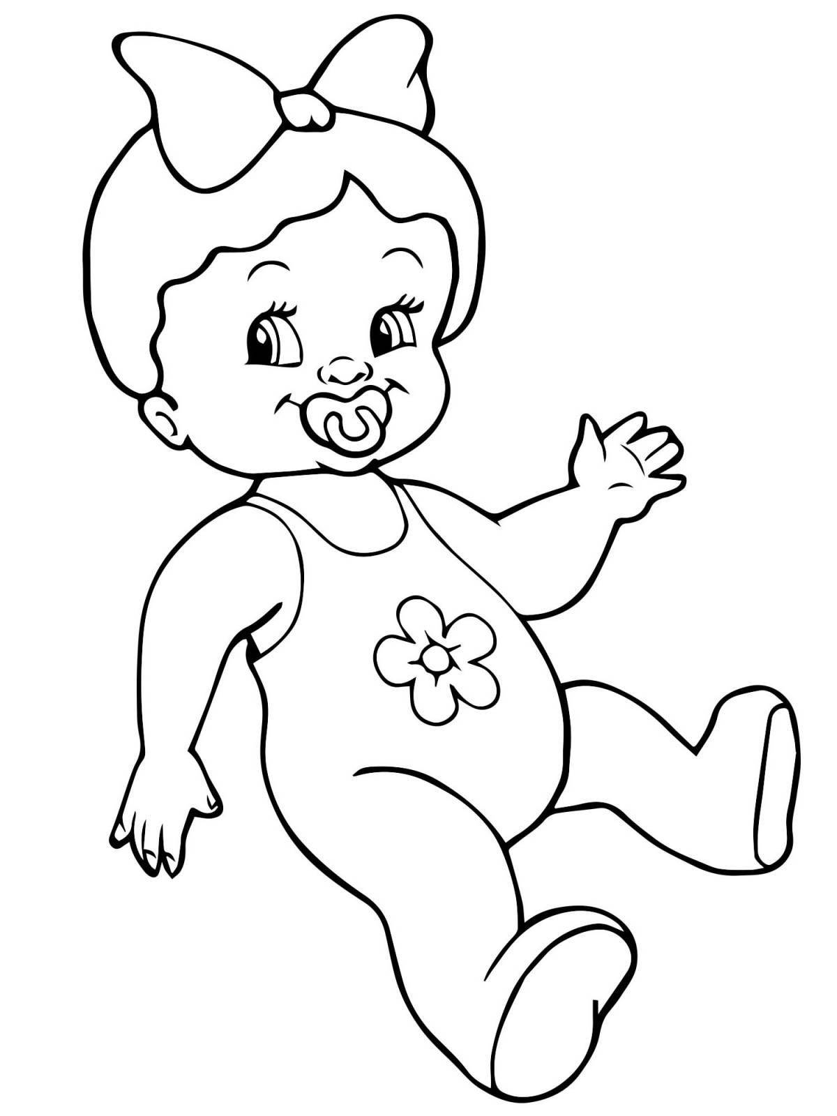 Charming baby born coloring book