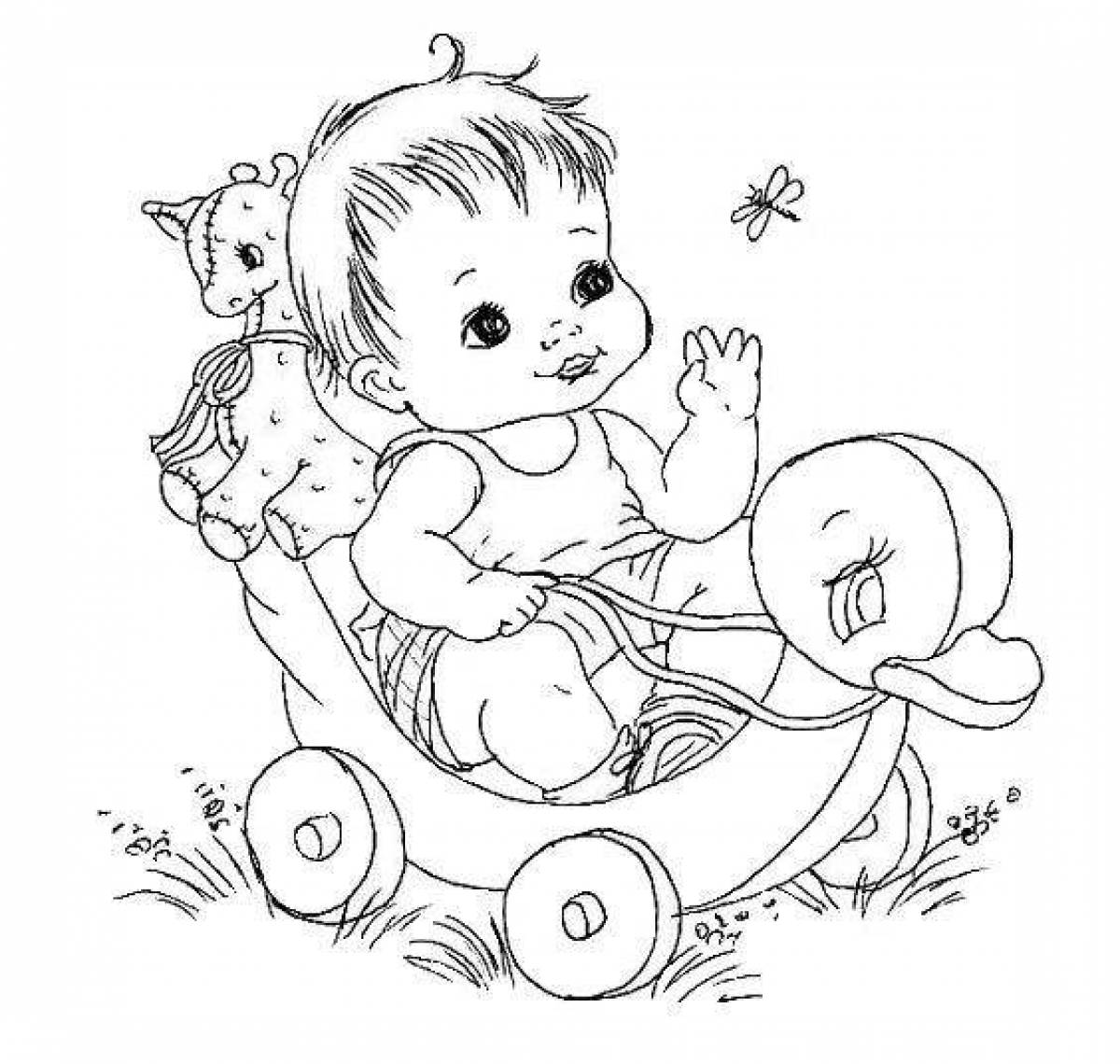 Exquisite baby born coloring book