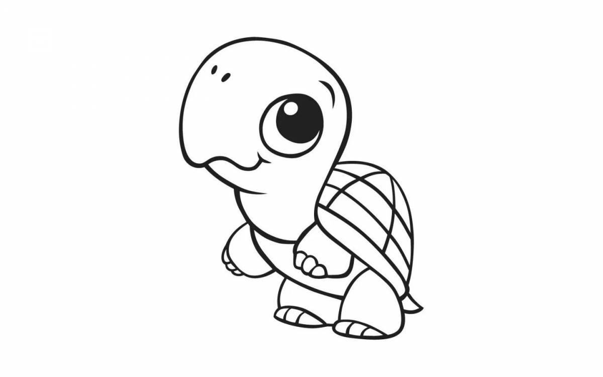 Coloring fairy turtle