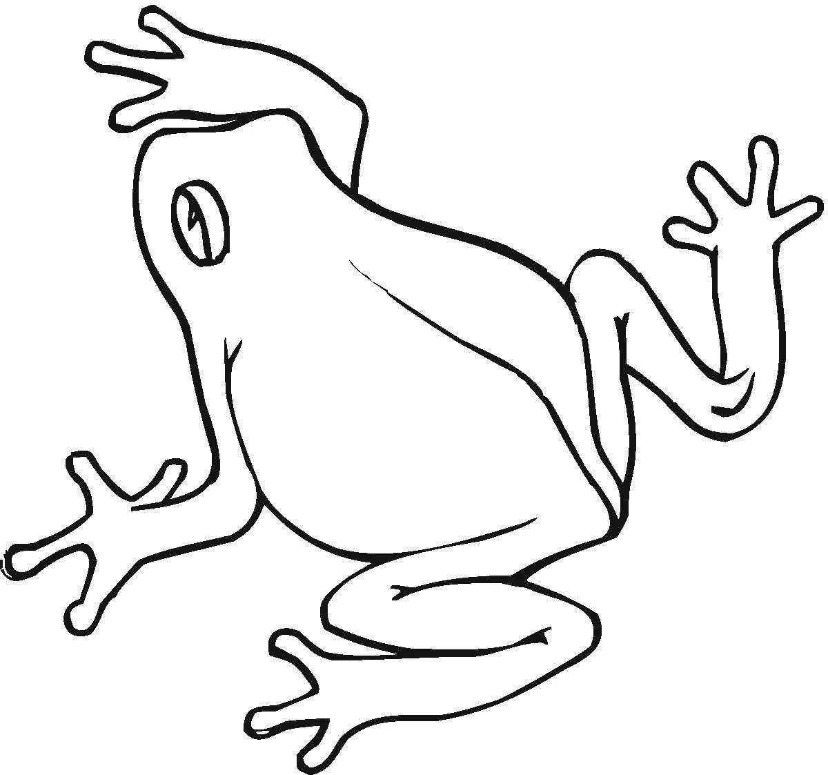 Vivacious frog aesthetics coloring page