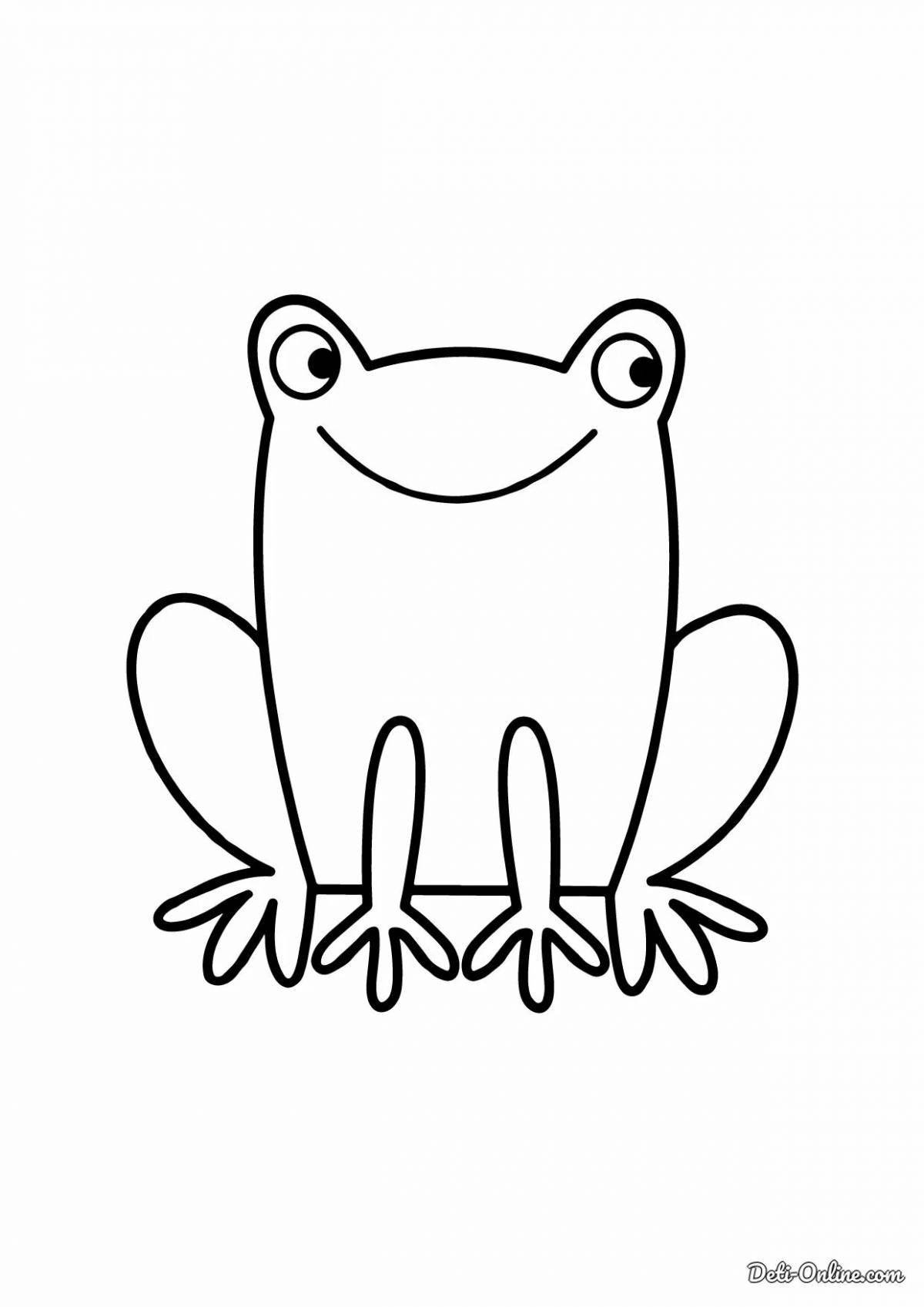 Splendid frog aesthetics coloring book
