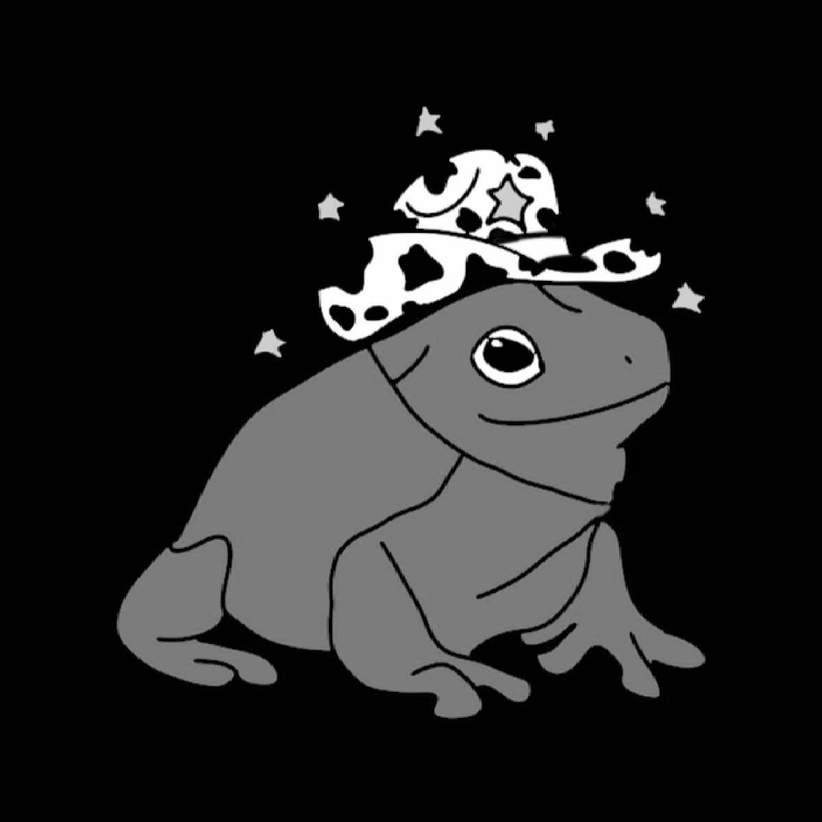 Coloring page adorable frog aesthetics