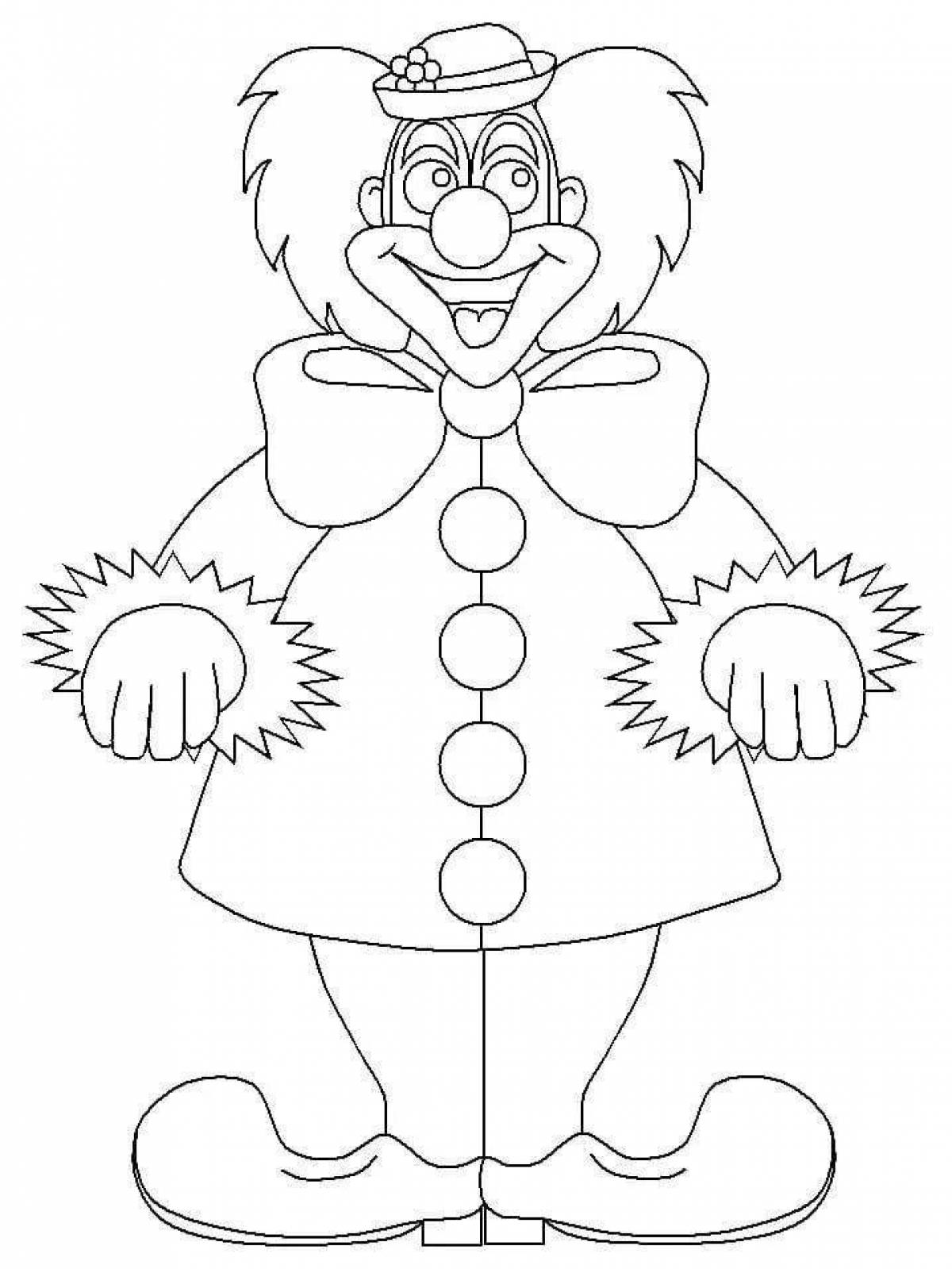 Naughty coloring funny clown