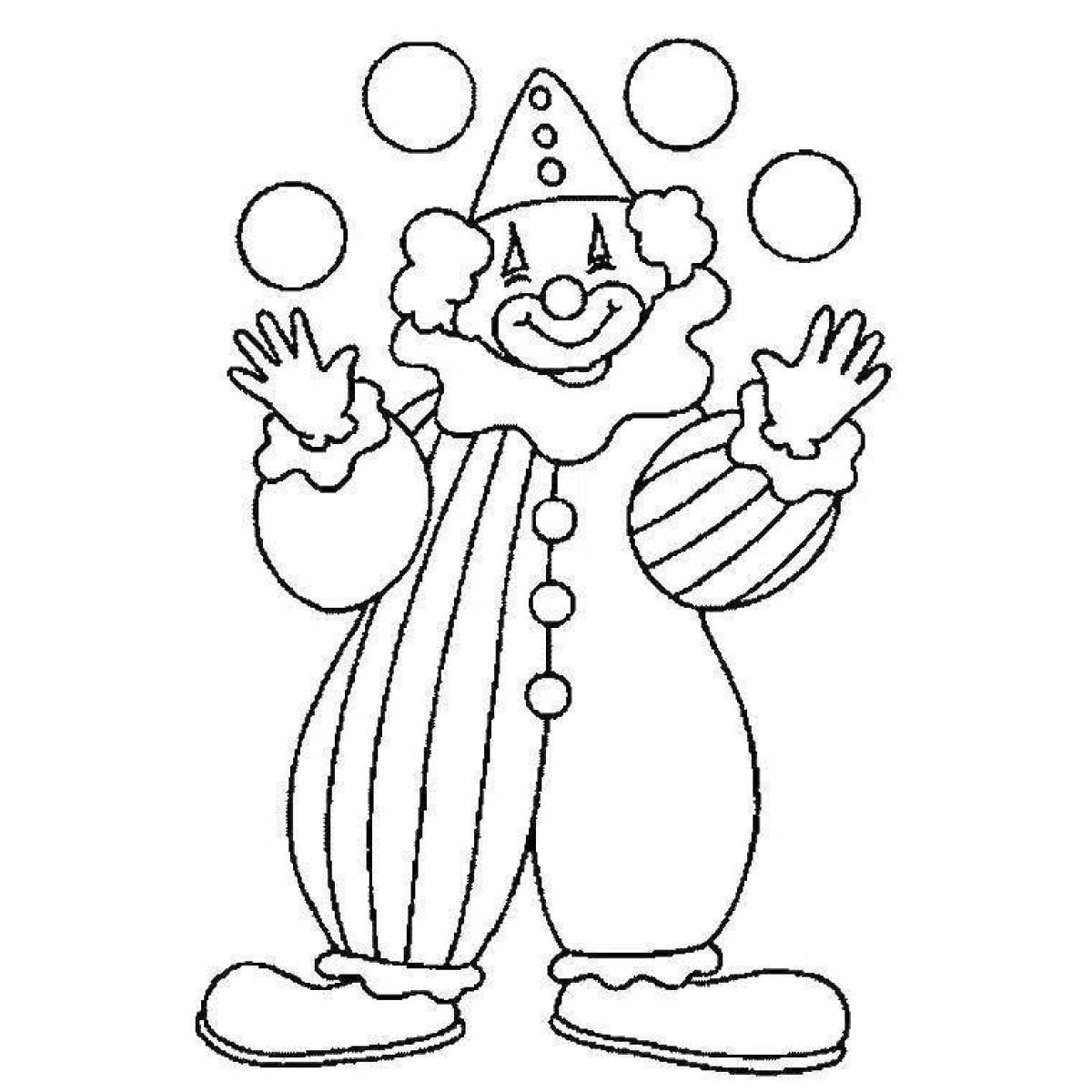 Daring coloring funny clown