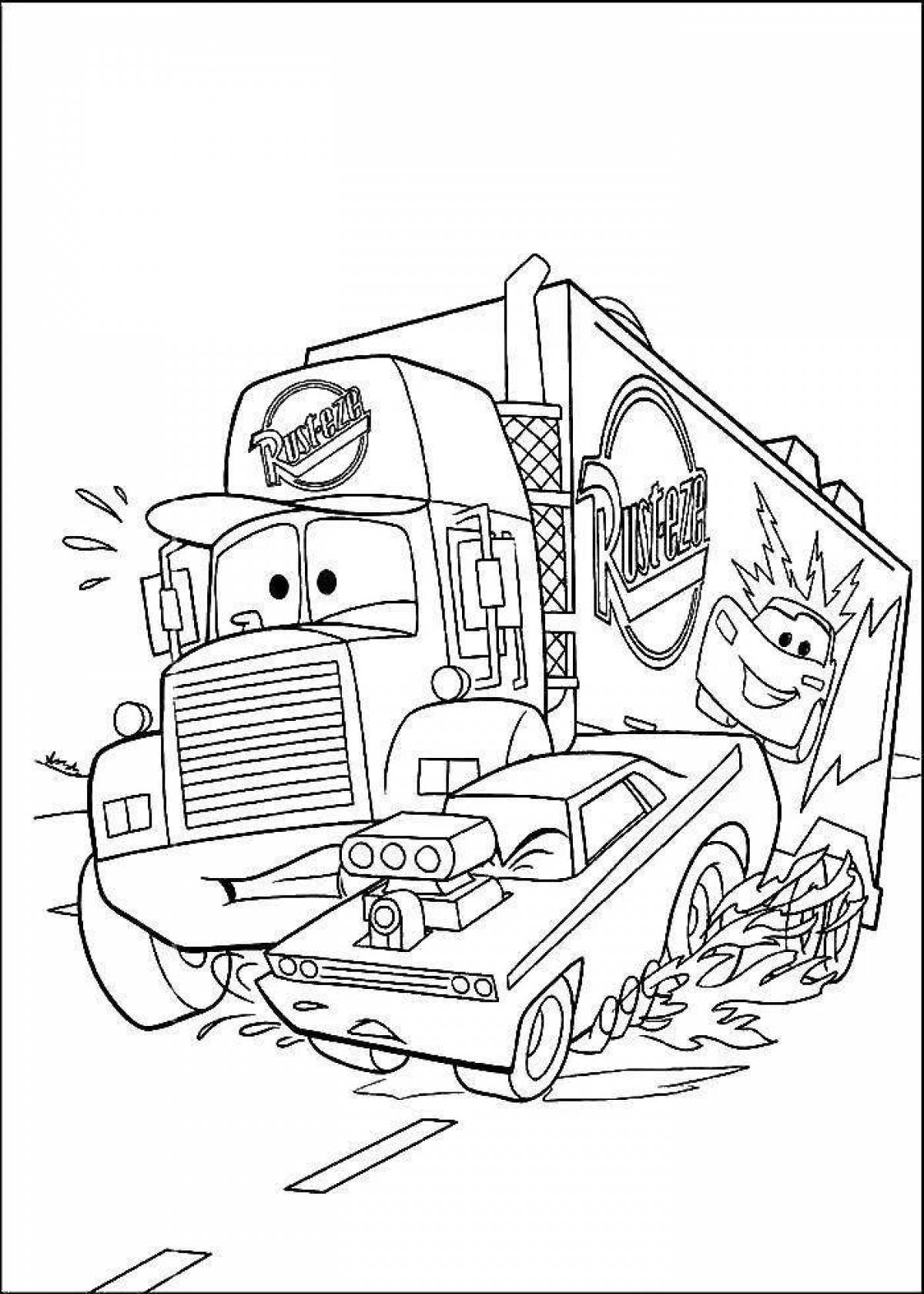 Gorgeous poppy cars coloring page