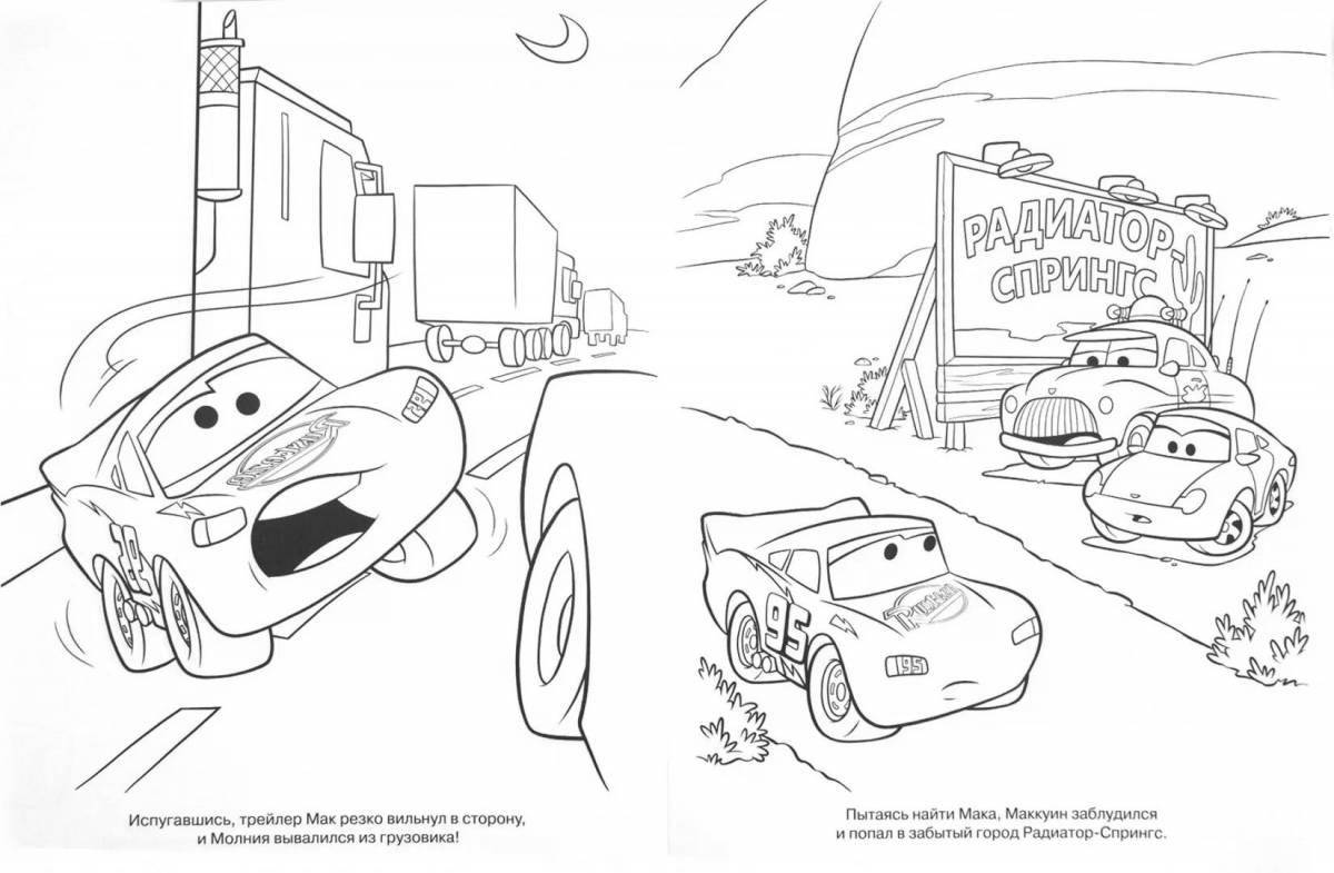 Coloring page for intriguing poppy cars