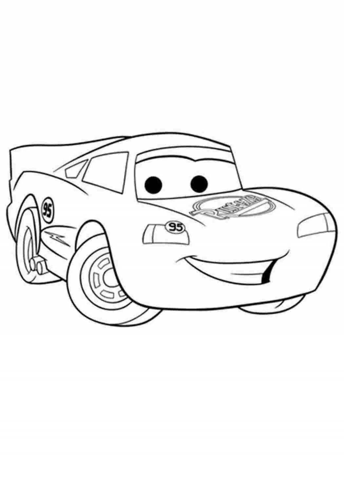 Coloring book outstanding poppy cars