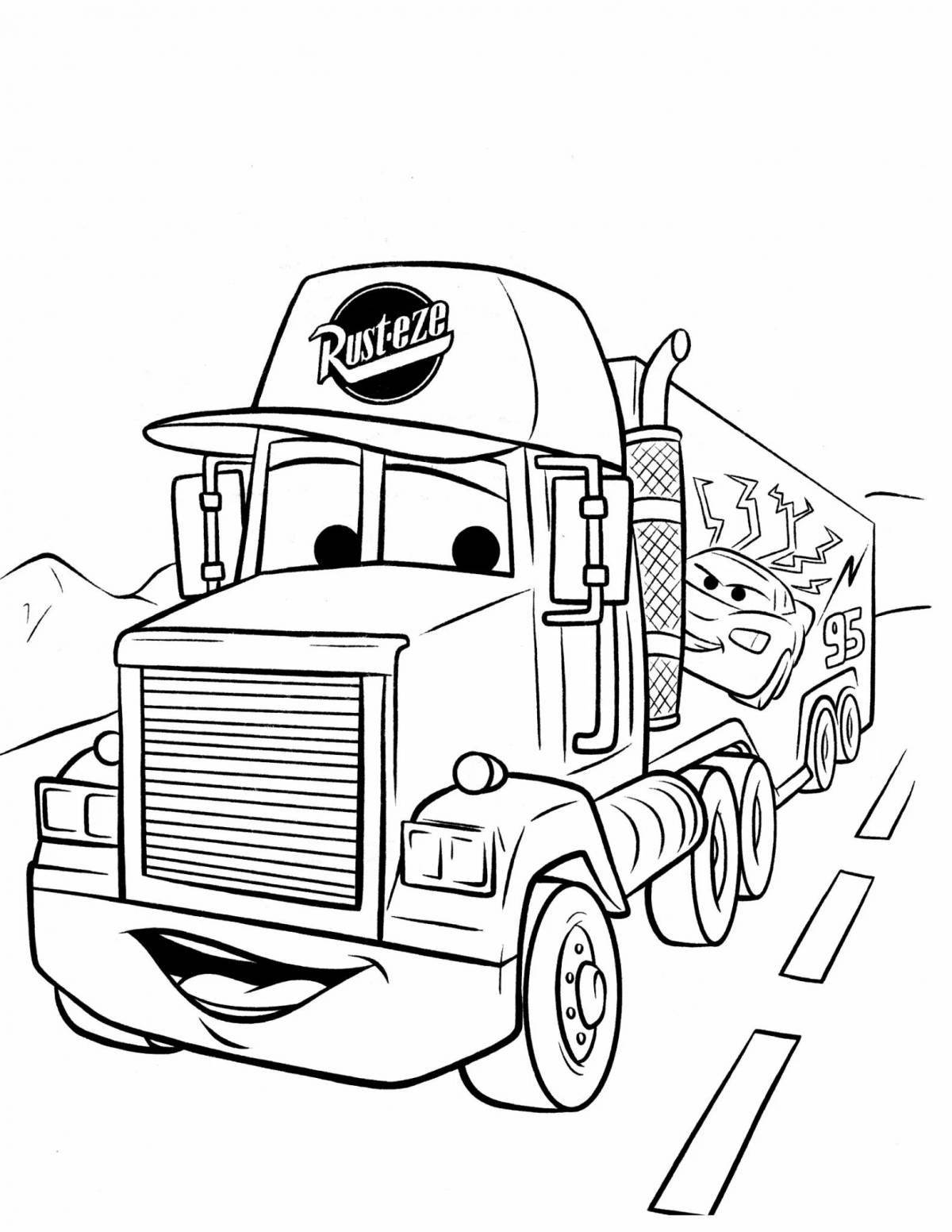 Coloring page dazzling poppy cars