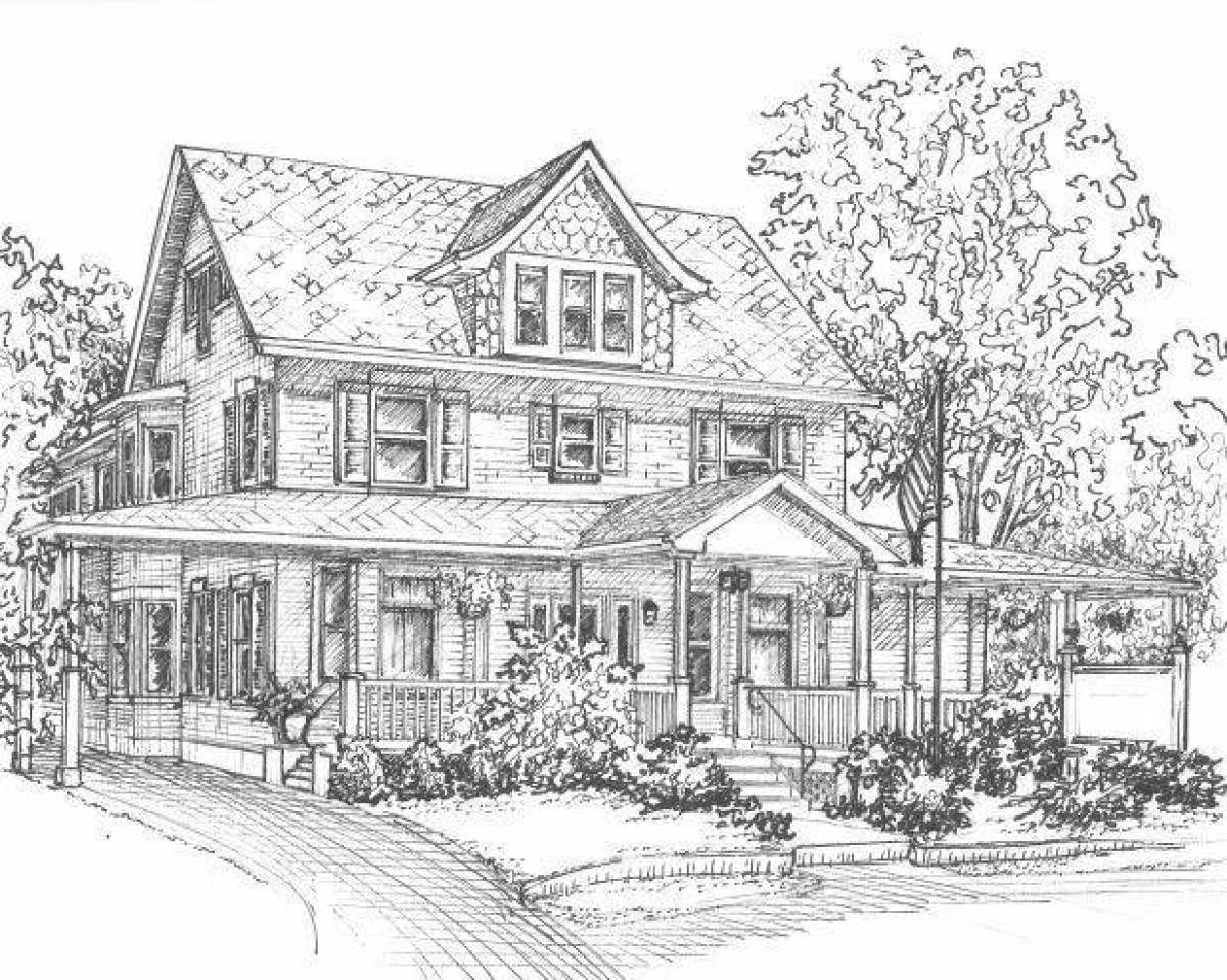 Coloring book gorgeous dream house