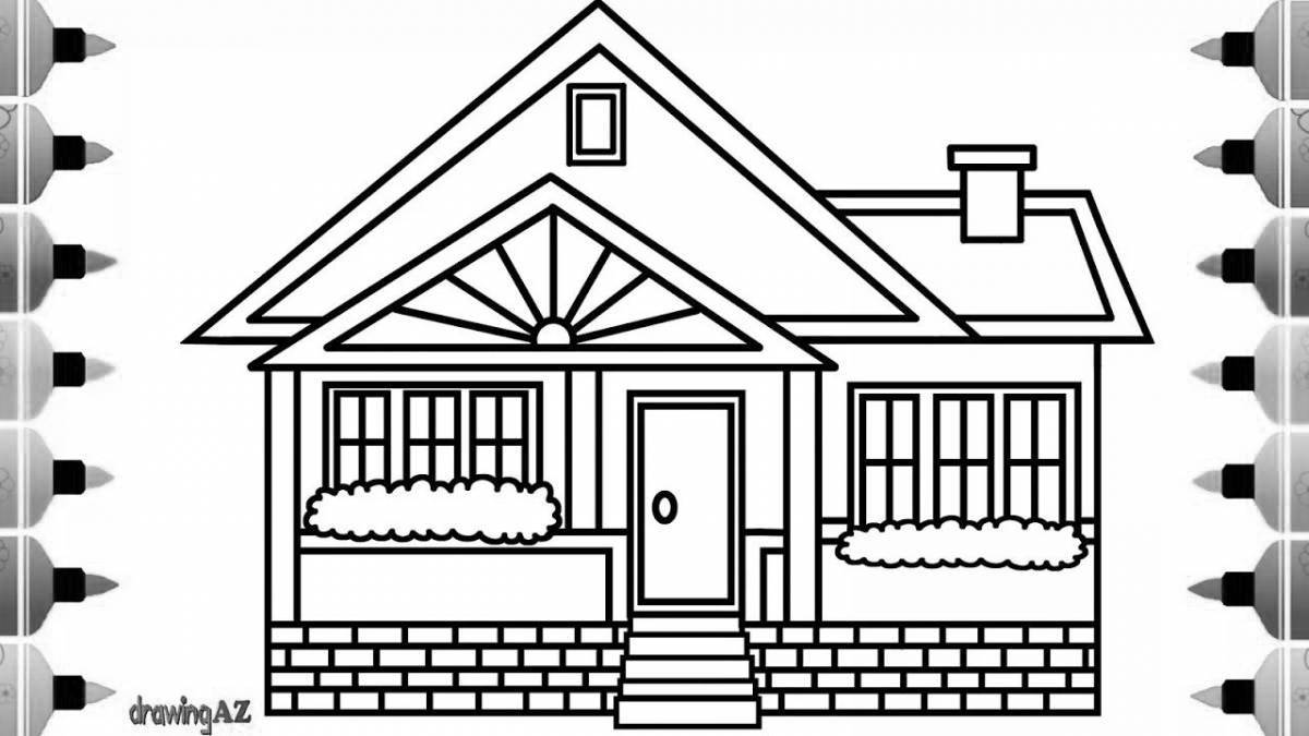 Luxury dream house coloring book