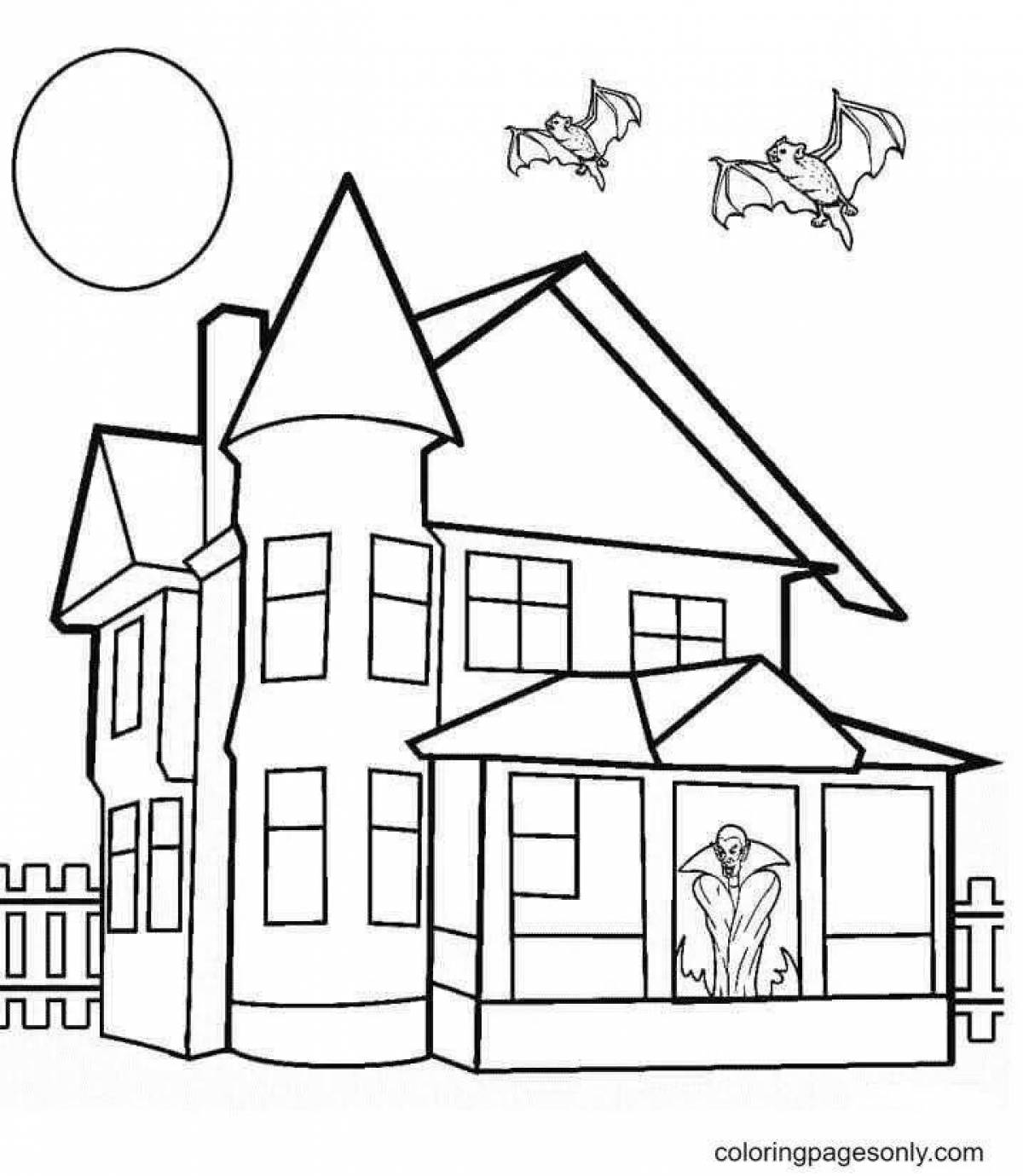 Coloring book shining dream house