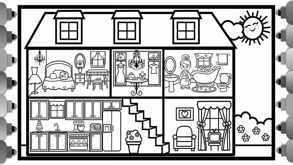 Royal dream house coloring page