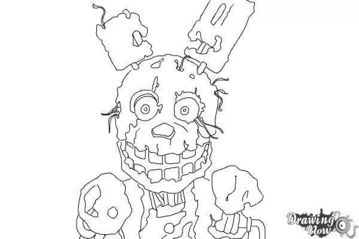 Springtrap Glitter Coloring Page