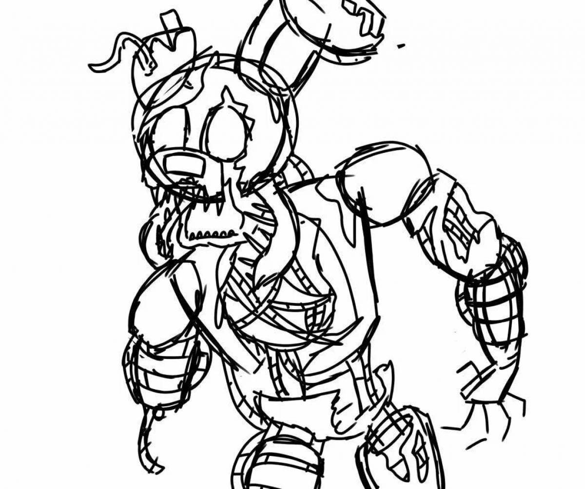 Springtrap exotic coloring page