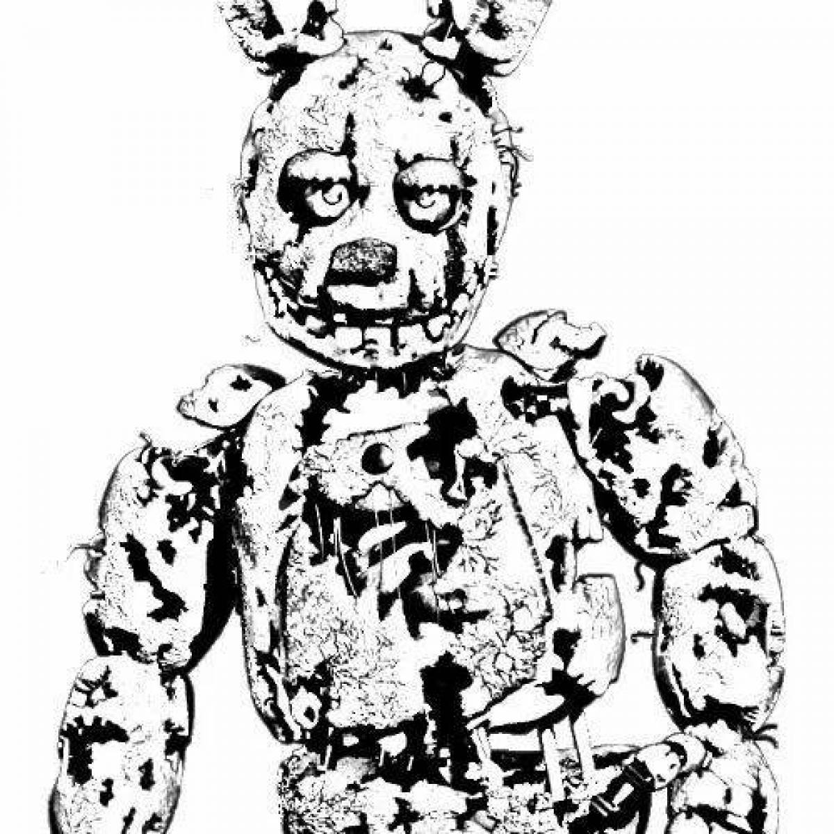 Large springtrap coloring book
