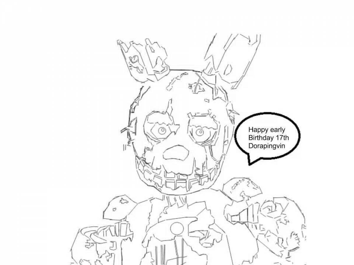 Springtrap Majestic Coloring Page