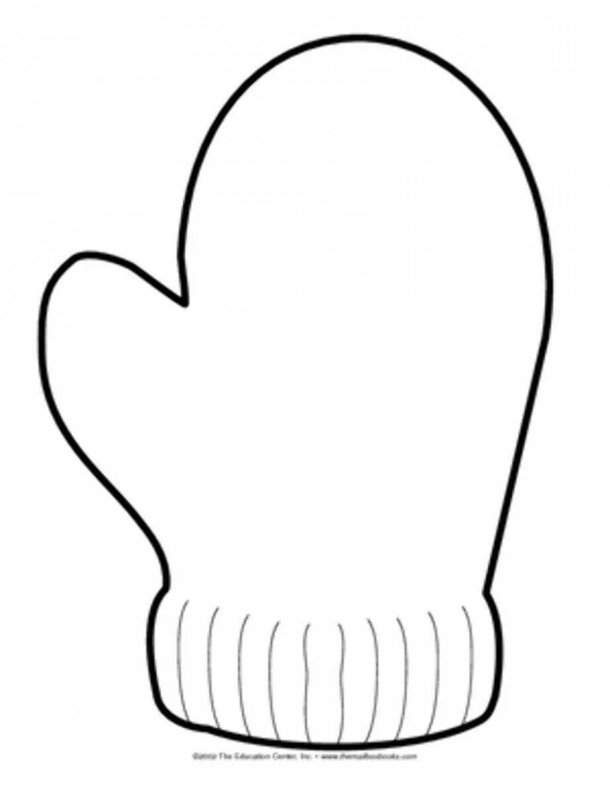 Glowing mittens coloring page