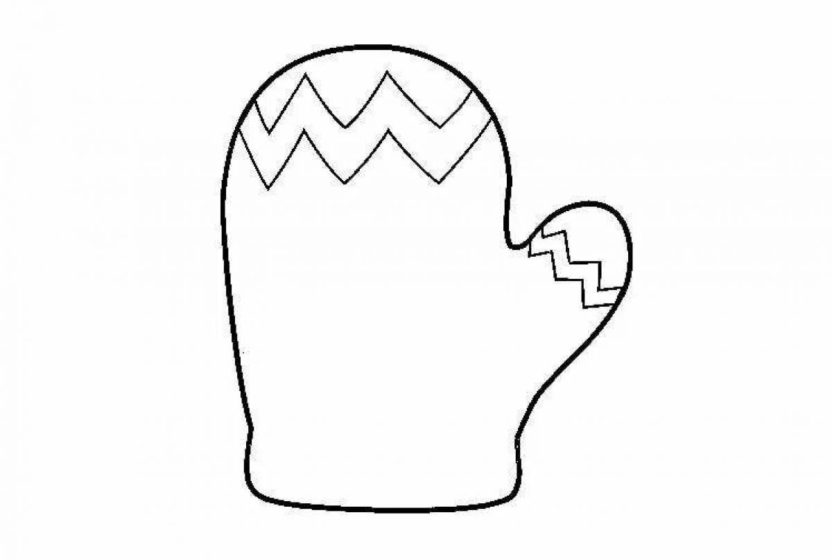 Glitter Mitten coloring page