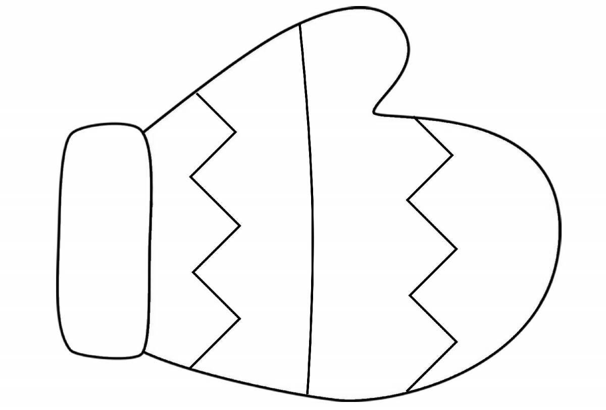Coloring zany mitten pattern