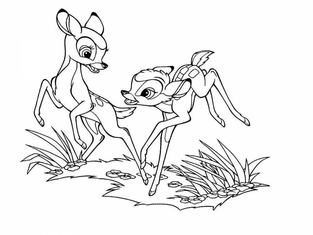 Exquisite bambi fawn coloring book