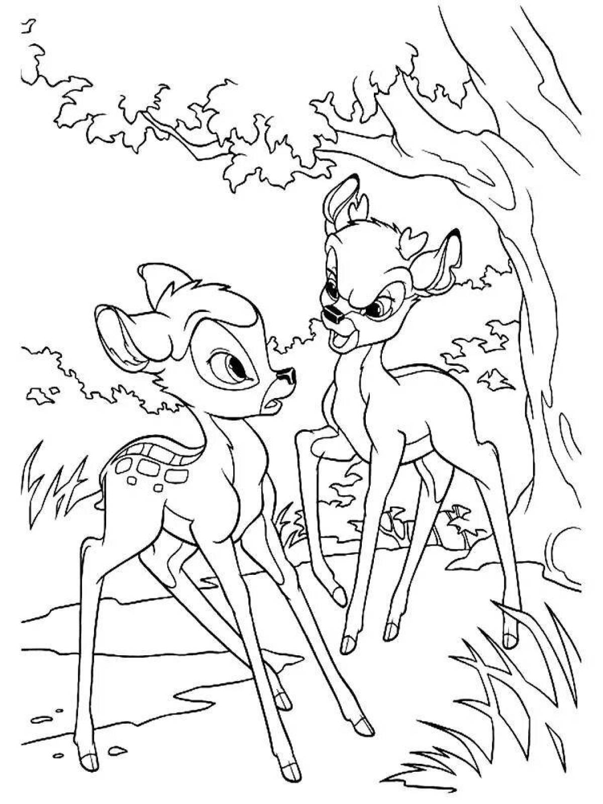 Blessed Bambi Fawn coloring page