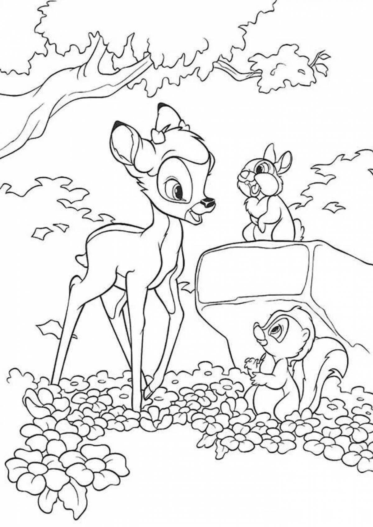 Fun coloring bambi faun