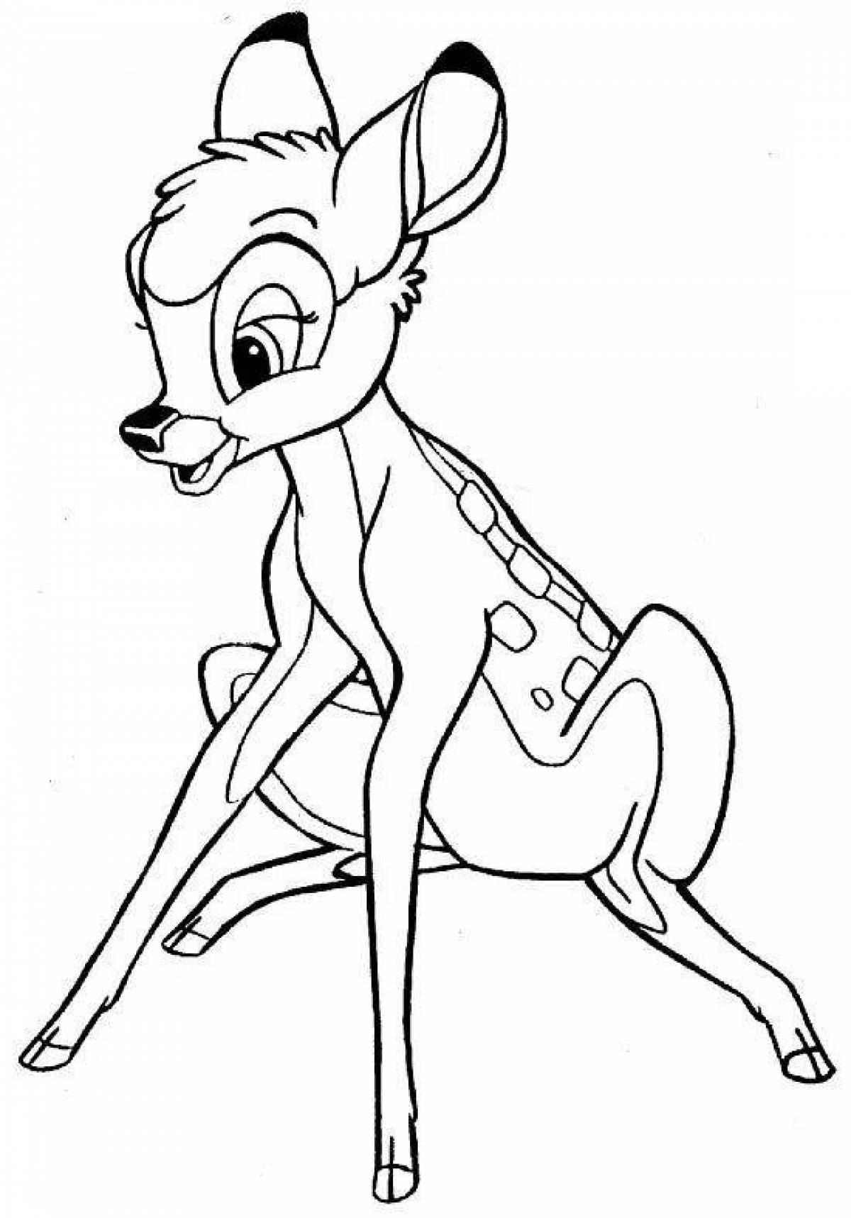Rampant Bambi Fawn coloring page
