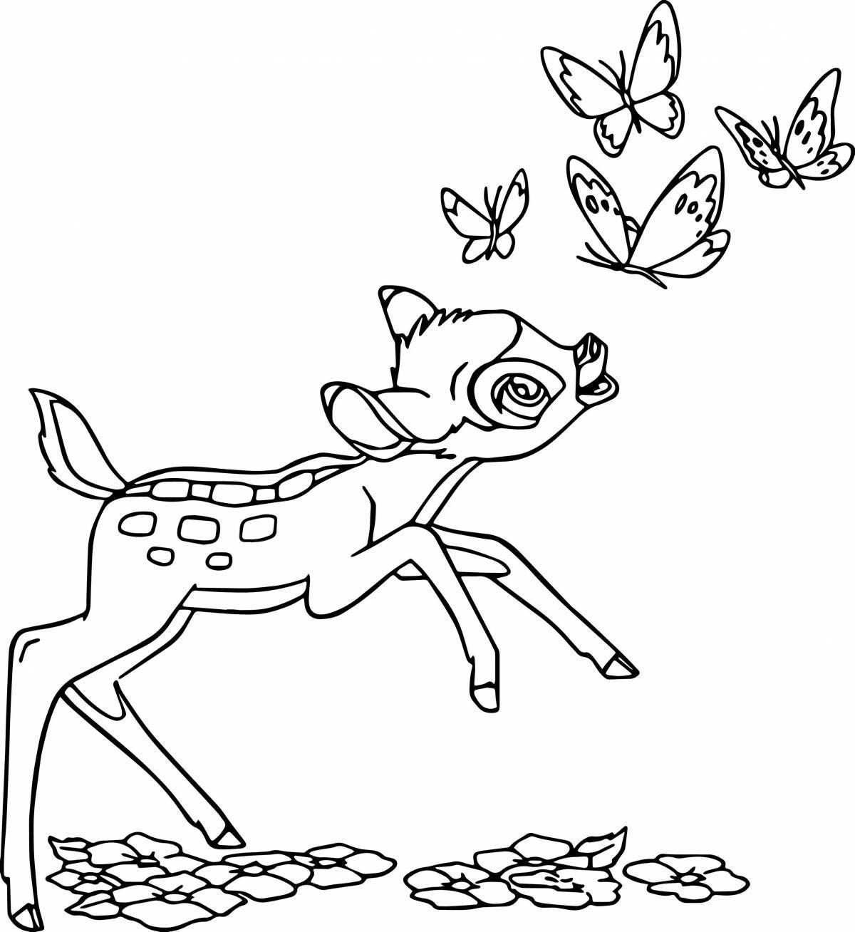 Bambi fawn live coloring