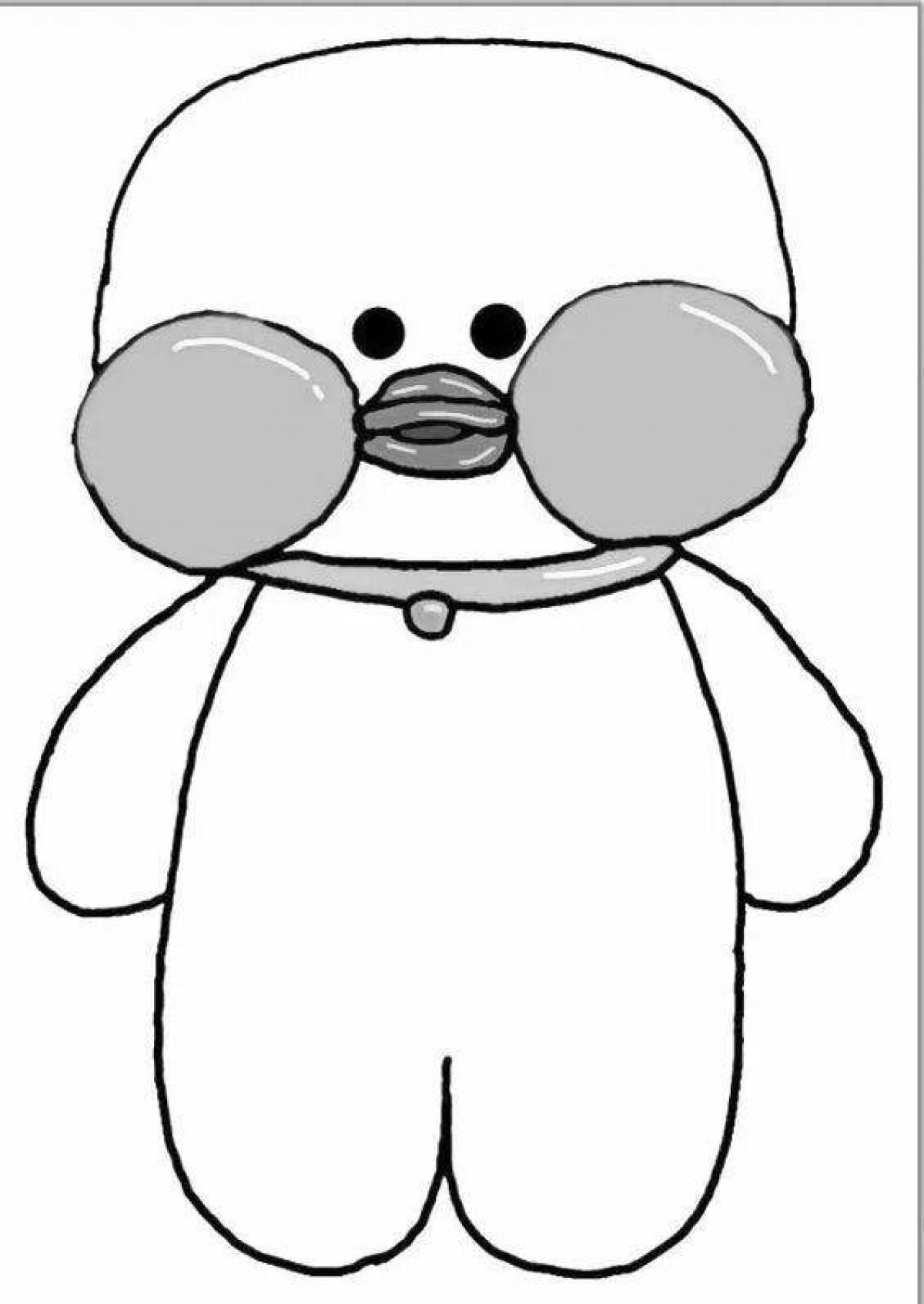 Witty duck coloring pages lala fanfan