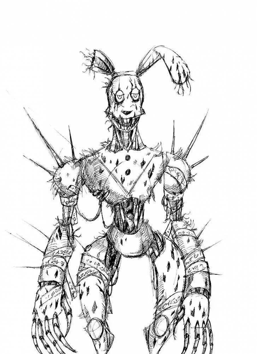 Coloring Pages Fnaf springtrap - 259573 Fnaf Springtrap 8