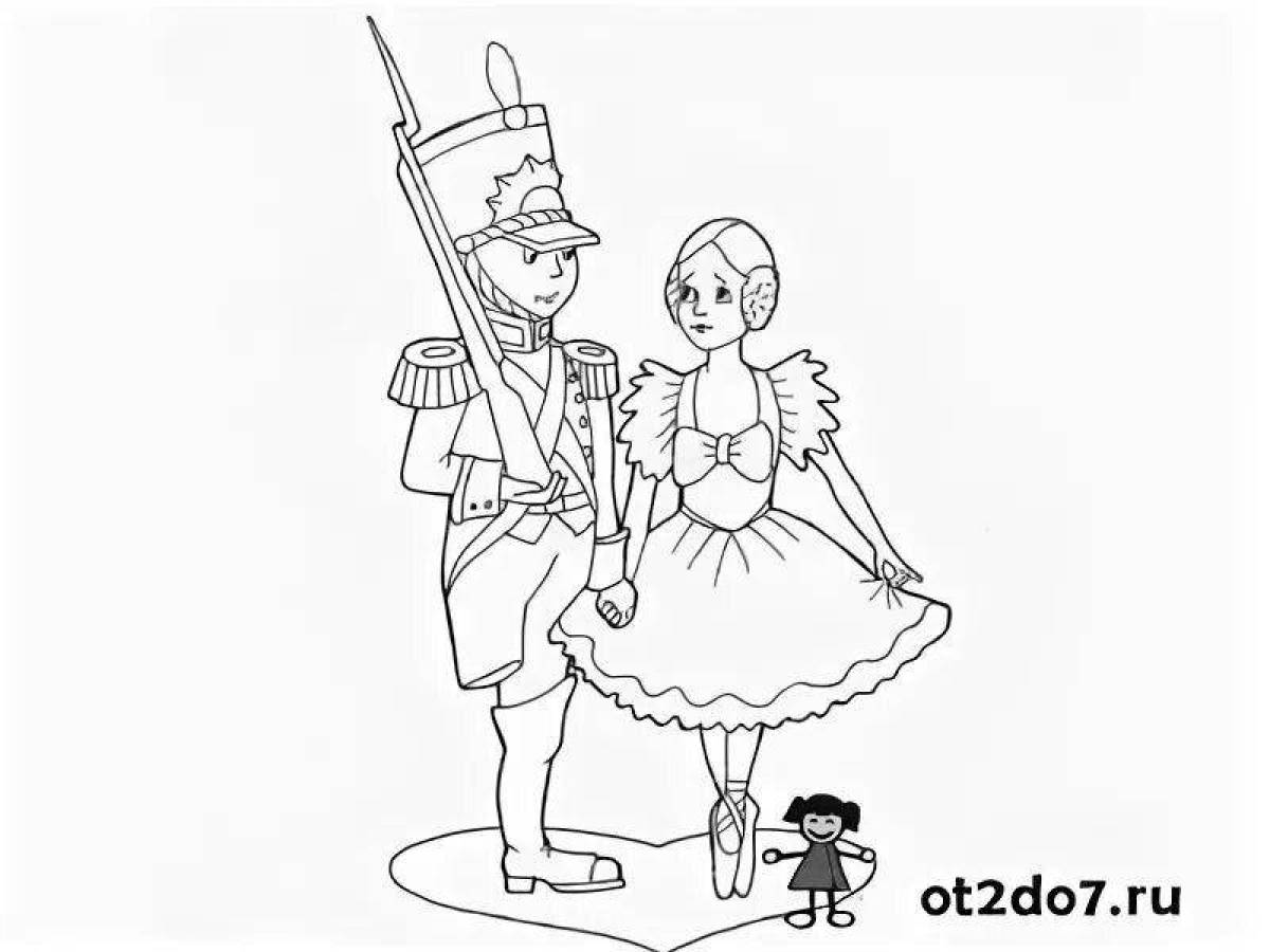 Андерсен стойкий оловянный солдатик раскраска