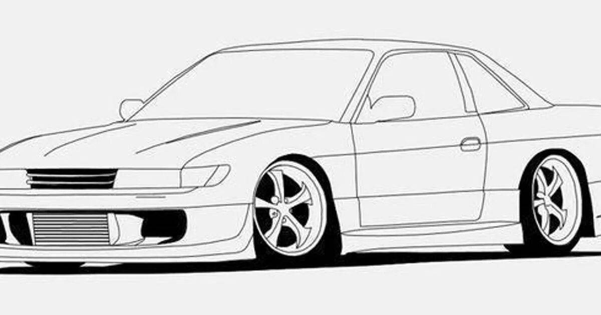 Как нарисовать nissan silvia s15