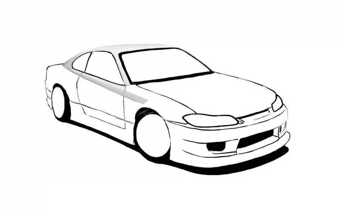 Nissan silvia нарисовать